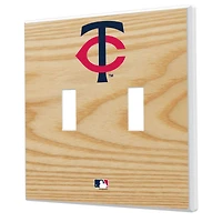 Minnesota Twins Baseball Bat Design Double Toggle Light Switch Plates