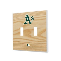 Athletics Baseball Bat Design Double Toggle Light Switch Plates