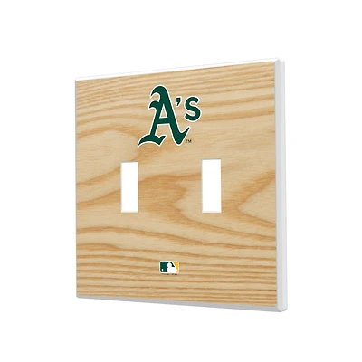 Athletics Baseball Bat Design Double Toggle Light Switch Plates