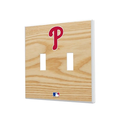 Philadelphia Phillies Baseball Bat Design Double Toggle Light Switch Plates