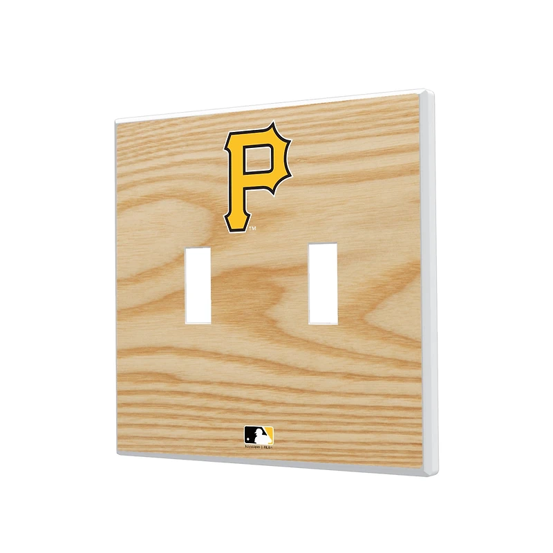 Pittsburgh Pirates Baseball Bat Design Double Toggle Light Switch Plates