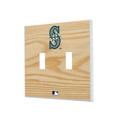 Seattle Mariners Baseball Bat Design Double Toggle Light Switch Plates