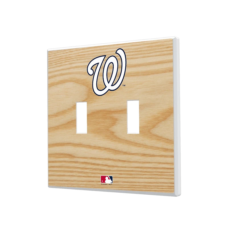 Washington Nationals Baseball Bat Design Double Toggle Light Switch Plates