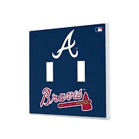Atlanta Braves Solid Design Double Toggle Light Switch Plate