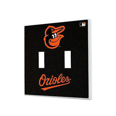 Baltimore Orioles Solid Design Double Toggle Light Switch Plate