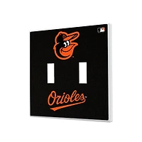 Baltimore Orioles Solid Design Double Toggle Light Switch Plate