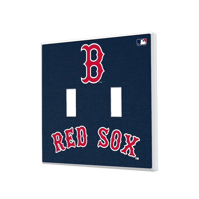 Boston Red Sox Solid Design Double Toggle Light Switch Plate