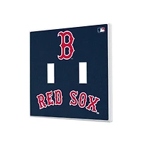 Boston Red Sox Solid Design Double Toggle Light Switch Plate
