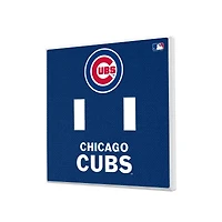 Chicago Cubs Solid Design Double Toggle Light Switch Plate