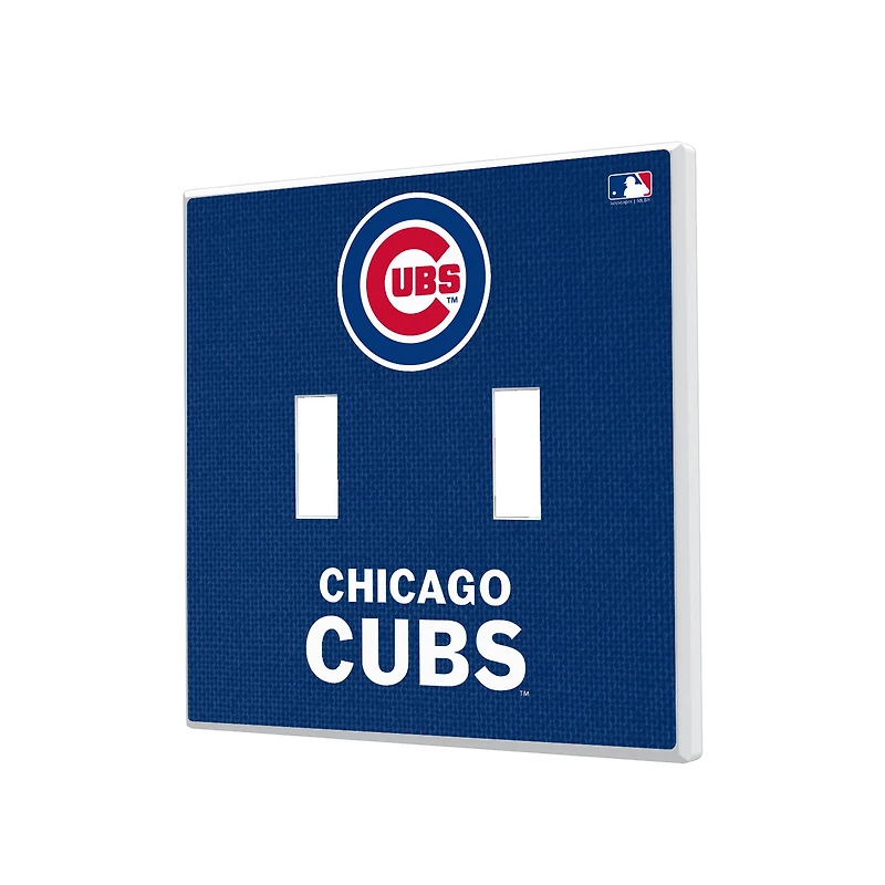 Chicago Cubs Solid Design Double Toggle Light Switch Plate