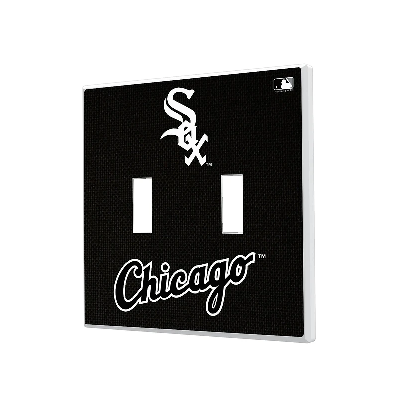 Chicago White Sox Solid Design Double Toggle Light Switch Plate