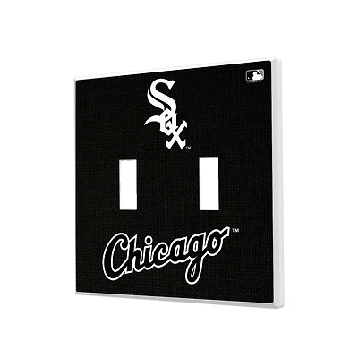 Chicago White Sox Solid Design Double Toggle Light Switch Plate
