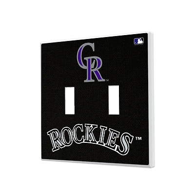 Colorado Rockies Solid Design Double Toggle Light Switch Plate