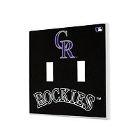 Colorado Rockies Solid Design Double Toggle Light Switch Plate
