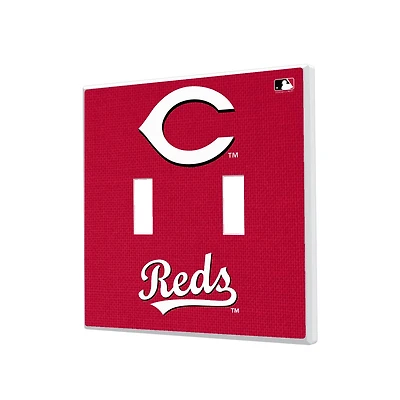Cincinnati Reds Solid Design Double Toggle Light Switch Plate