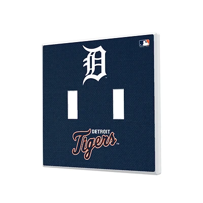 Detroit Tigers Solid Design Double Toggle Light Switch Plate