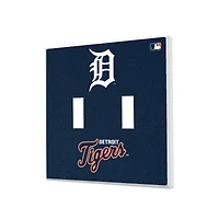 Detroit Tigers Solid Design Double Toggle Light Switch Plate