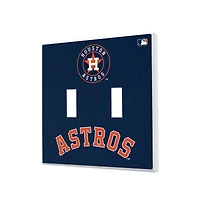 Houston Astros Solid Design Double Toggle Light Switch Plate