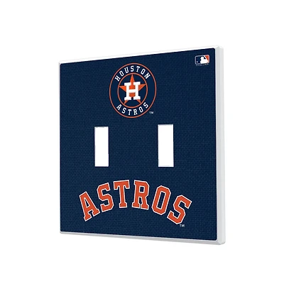 Houston Astros Solid Design Double Toggle Light Switch Plate