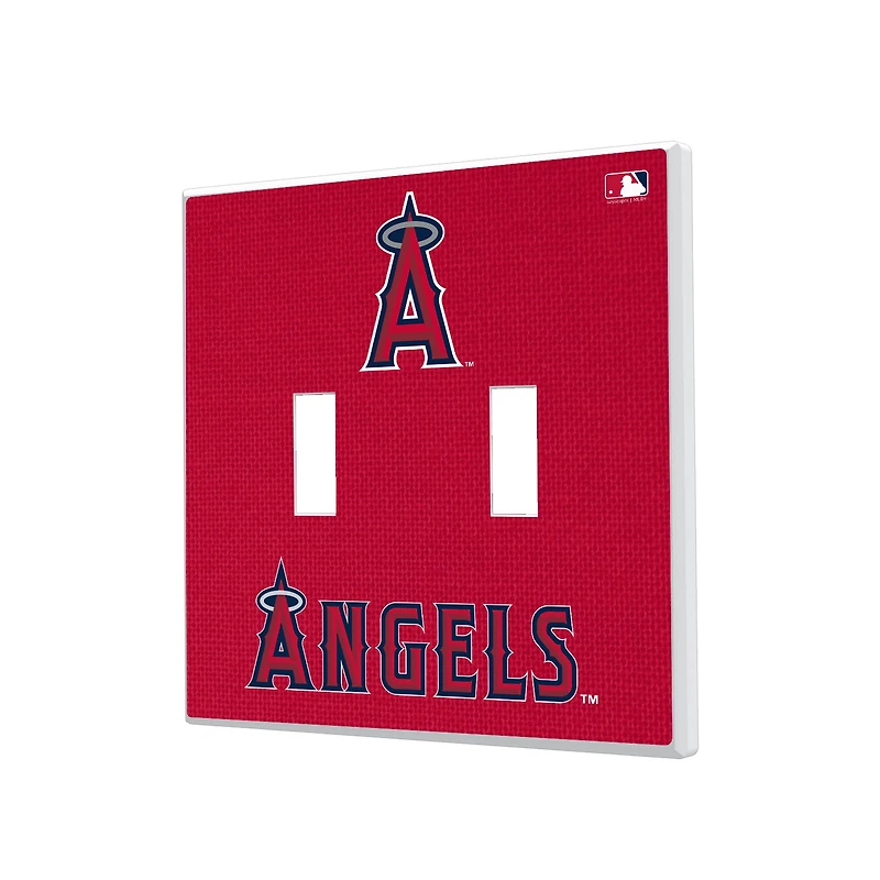 Los Angeles Angels Solid Design Double Toggle Light Switch Plate