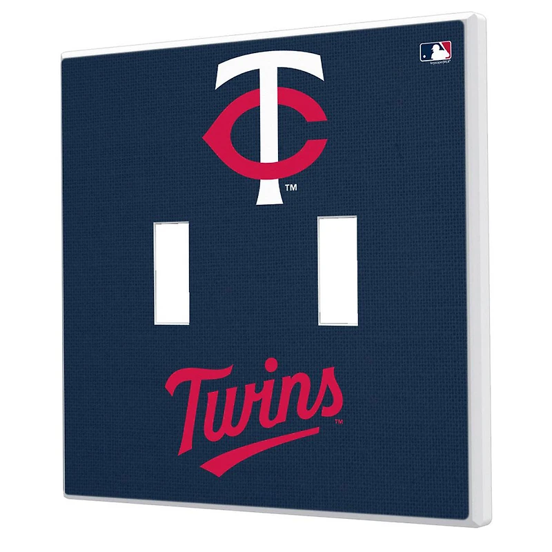 Minnesota Twins Solid Design Double Toggle Light Switch Plate
