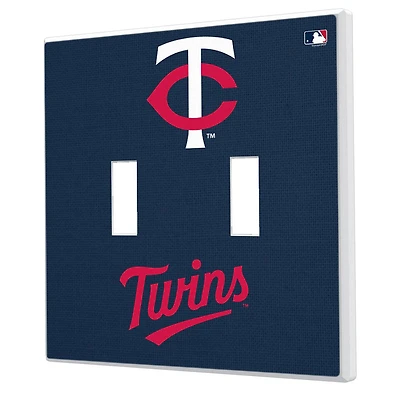Minnesota Twins Solid Design Double Toggle Light Switch Plate