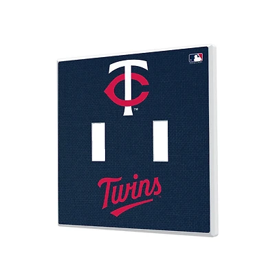 Minnesota Twins Solid Design Double Toggle Light Switch Plate