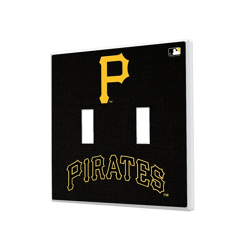 Pittsburgh Pirates Solid Design Double Toggle Light Switch Plate
