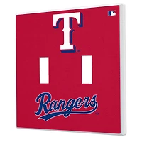 Texas Rangers Solid Design Double Toggle Light Switch Plate