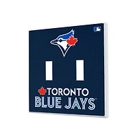 Toronto Blue Jays Solid Design Double Toggle Light Switch Plate