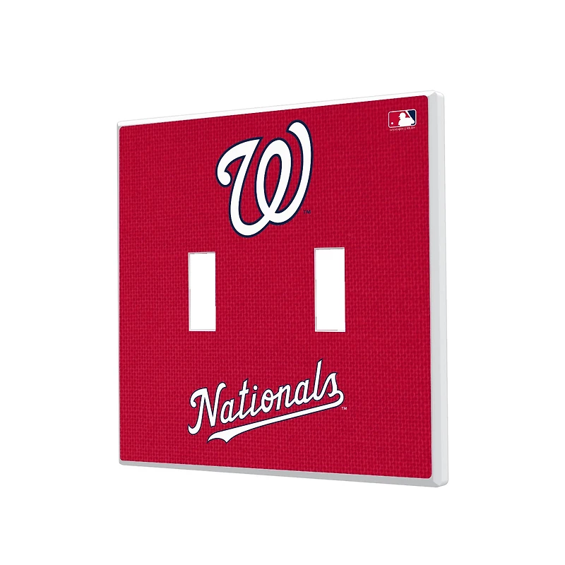 Washington Nationals Solid Design Double Toggle Light Switch Plate