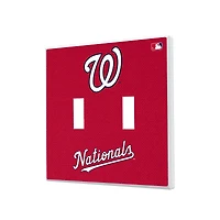 Washington Nationals Solid Design Double Toggle Light Switch Plate