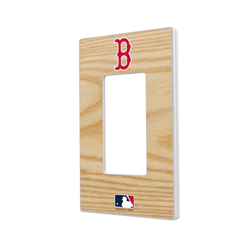 Boston Red Sox Baseball Bat Design Single Rocker Light Switch Plate