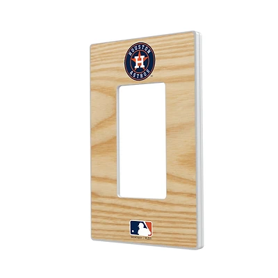 Houston Astros Baseball Bat Design Single Rocker Light Switch Plate