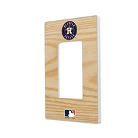 Houston Astros Baseball Bat Design Single Rocker Light Switch Plate
