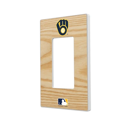 Milwaukee Brewers Baseball Bat Design Single Rocker Light Switch Plate