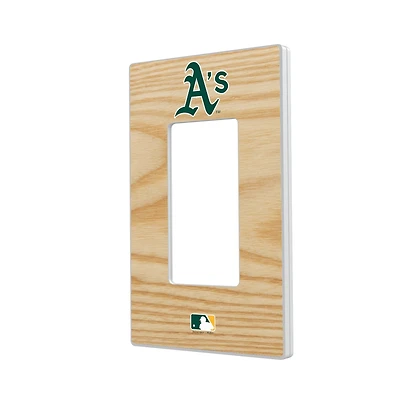 Athletics Baseball Bat Design Single Rocker Light Switch Plate