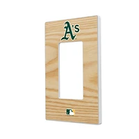 Athletics Baseball Bat Design Single Rocker Light Switch Plate