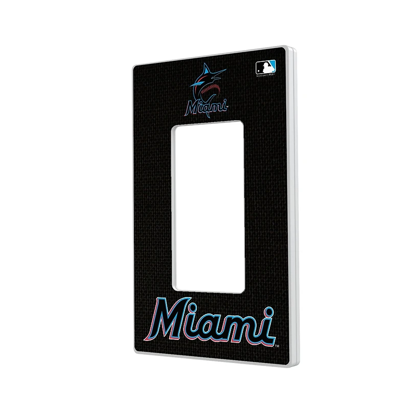 Miami Marlins Solid Single Rocker Light Switch Plate