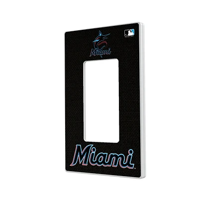 Miami Marlins Solid Single Rocker Light Switch Plate