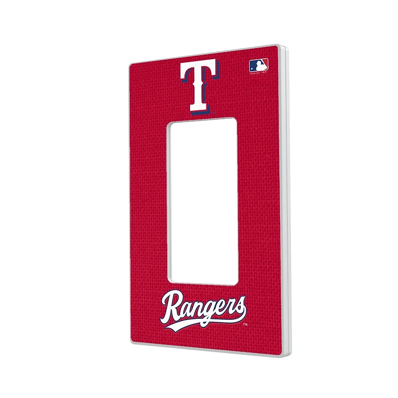 Texas Rangers Solid Single Rocker Light Switch Plate
