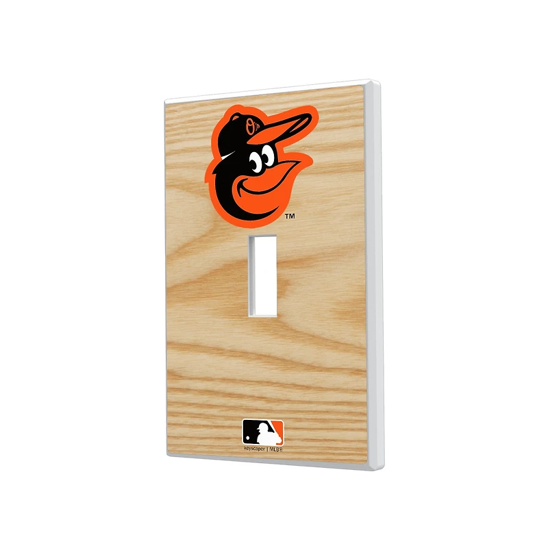 Baltimore Orioles Baseball Bat Design Single Toggle Light Switch Plate