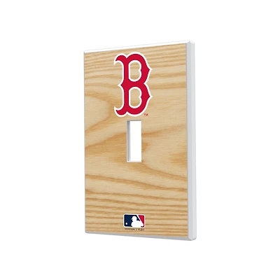 Boston Red Sox Baseball Bat Design Single Toggle Light Switch Plate