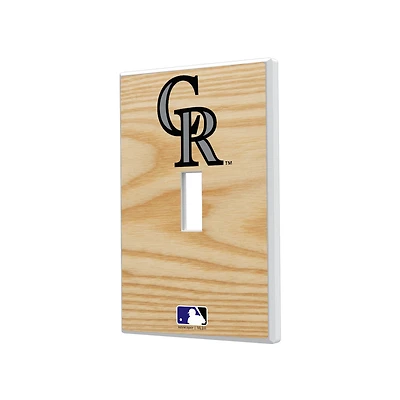 Colorado Rockies Baseball Bat Design Single Toggle Light Switch Plate