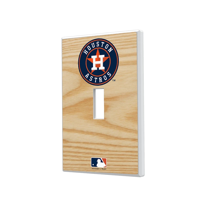 Houston Astros Baseball Bat Design Single Toggle Light Switch Plate