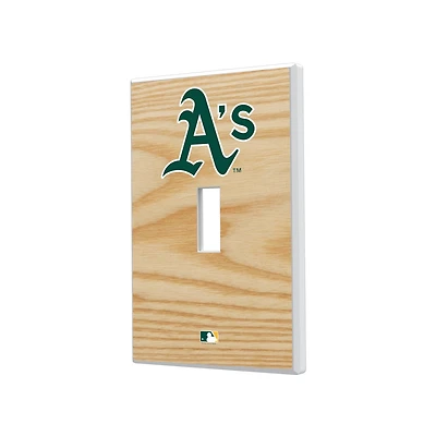Athletics Baseball Bat Design Single Toggle Light Switch Plate
