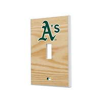 Athletics Baseball Bat Design Single Toggle Light Switch Plate