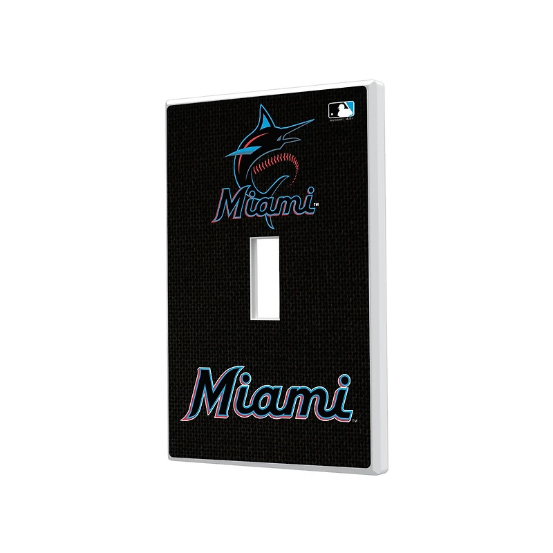 Miami Marlins Solid Single Toggle Light Switch Plate