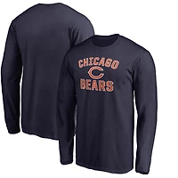 Men's Navy Chicago Bears Victory Arch Long Sleeve T-Shirt