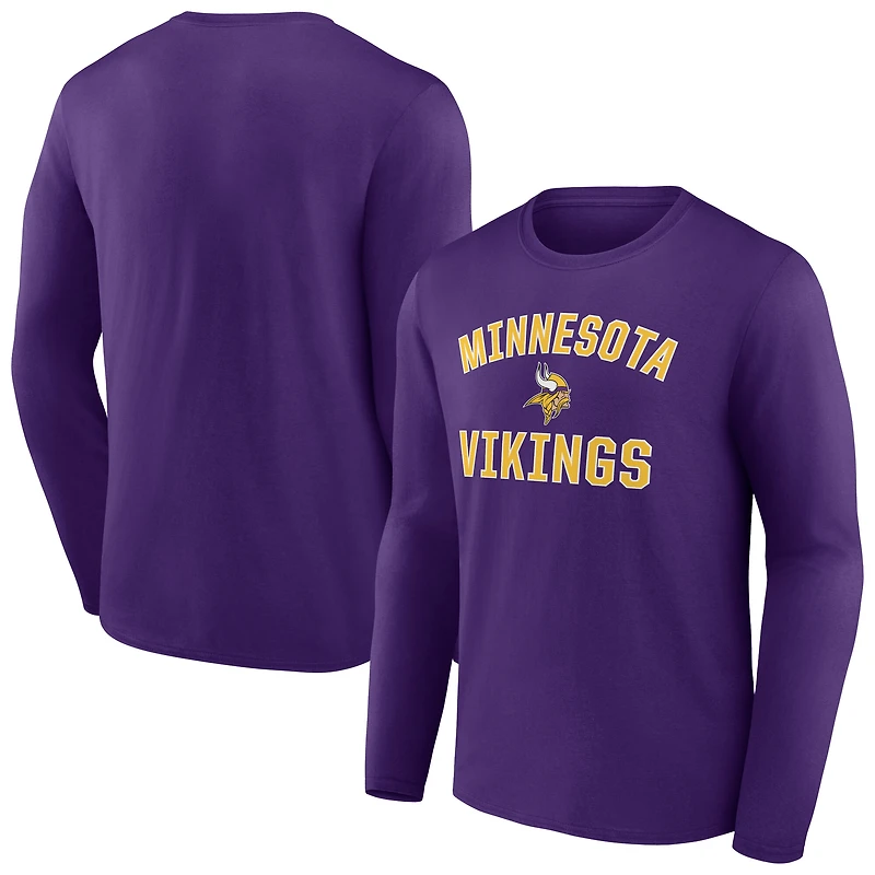 Men's Purple Minnesota Vikings Victory Arch Long Sleeve T-Shirt